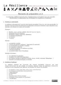 Memento de préparation